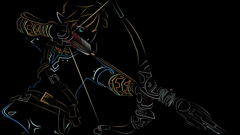 video games, The Legend Of Zelda, The Legend of Zelda: Breath of the Wild, Link, neon, 1080P