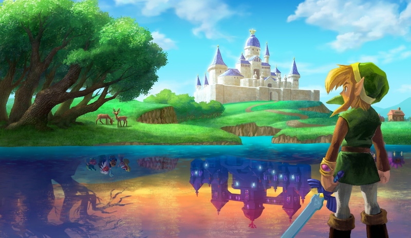 Link, video games, reflection, Master Sword, The Legend of Zelda: A Link Between Worlds, 720P, The Legend of Zelda