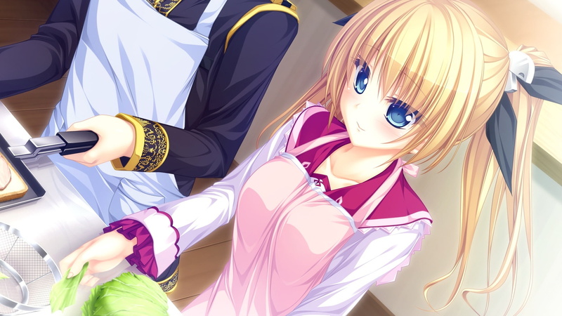 long, ohime sama, twintails, ribbons, hair, 1080P, game, izumi, nayameru, blonde, blue, tsukioka, seifuku, ouji, eyes, apron, whirlpool, usotsuki, tenmaso