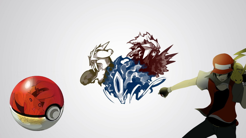 Raikou (Pokémon), Pikachu, 1080P, Pokeball, Red (Pokémon), Suicune (Pokémon), Entei (Pokémon), Pokémon