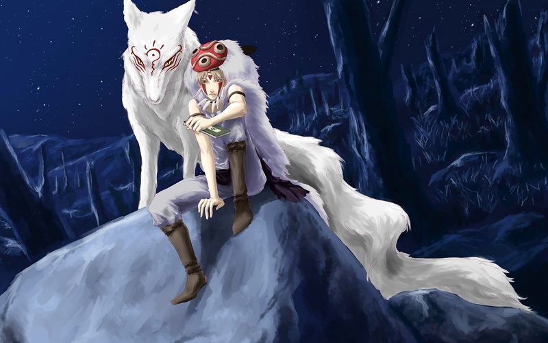 natsume takashi, mononoke hime, 1080P, madara, natsume, boy, the wolf, yuujinchou