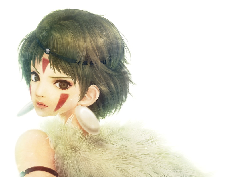 anime, hime, mononoke, 1080P, girl