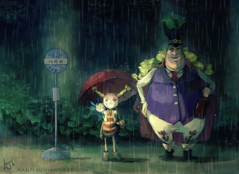 piece, chimney, kokoro, gonbe, totoro, parody, one, tonari, 1080P