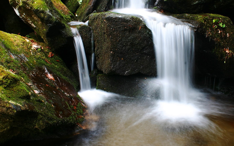 rocks, creeks, 720P, moss, long exposure, nature