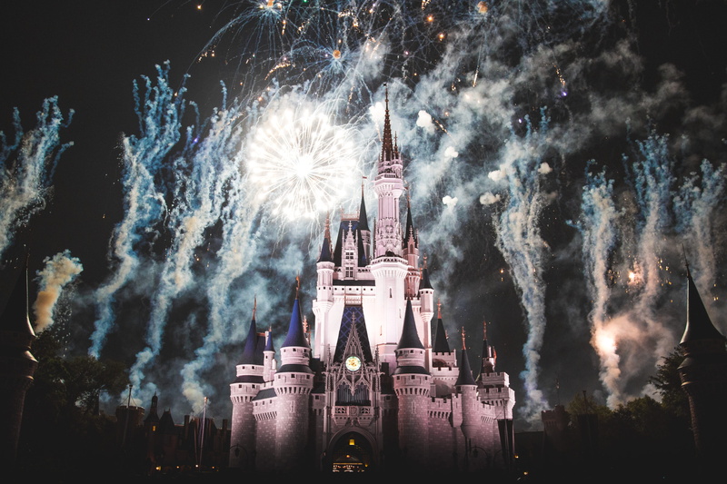 firework, crowd, firework - man made object, architecture, building, built structure, place of worship, travel destinations, religion, fireworks, disney land