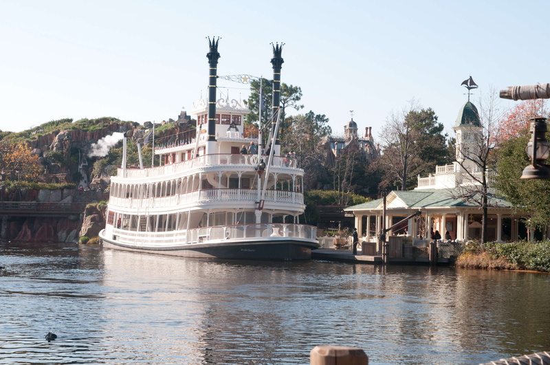 ferry, no people, outdoors, disney land tokyo, waterfront, travel destinations, day, sky, building exterior, building, tree, built structure, 4K, architecture