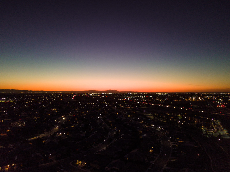 travel destinations, color, aerial view, sky, building, city life, illuminated, manteca, united states, copy space, high angle view, lights, skyscraper
