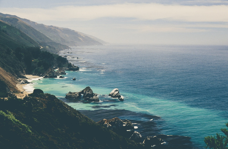 tranquility, matte, seascape, water, land, empty, sunlight, cloud - sky, scenics - nature, landscape, sea, ocean, scenic, rock - object, oregon, scene