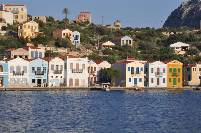 built structure, Waterfront, residential building, Port, Greece, building, dodecanese, townscape, plant, water, sea, no people, tree, Kastelorizo, outdoors