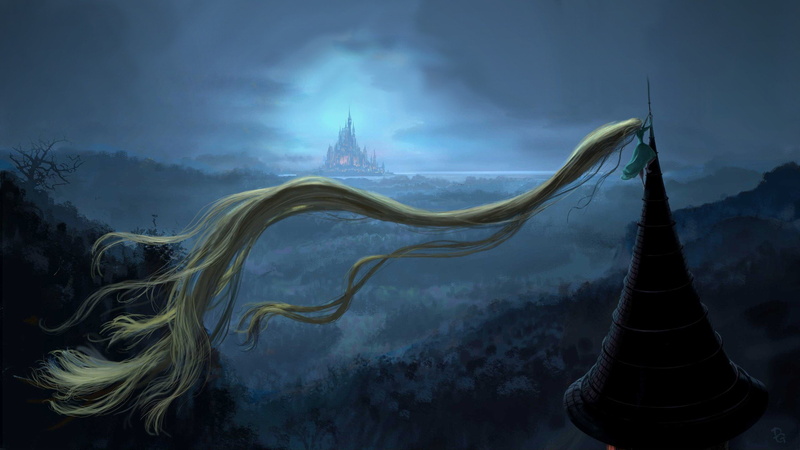 tales, rapunzel, long, 2K, castles, hair, escape, tower, forests, fairy, blondes