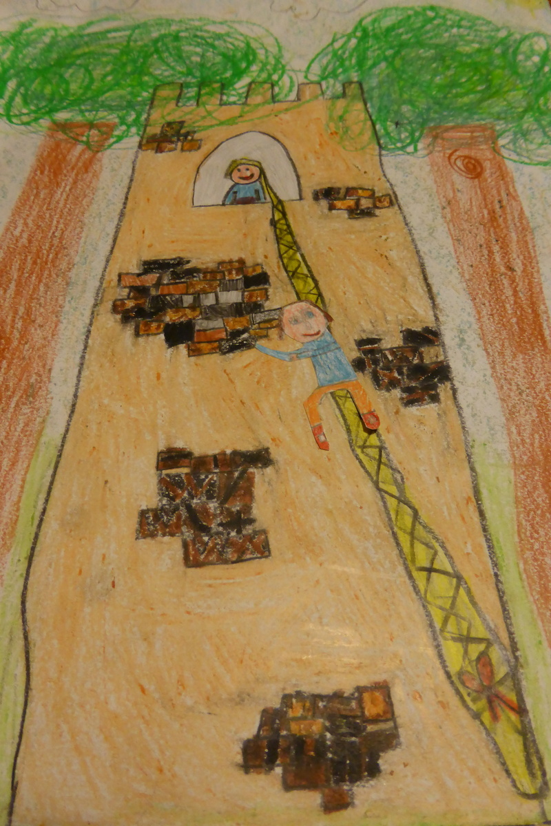 rapunzel, drawing, plait, close-up, environment, green color, artwork, art and craft, children drawing, map, prince, land, multi colored, creativity, high angle view