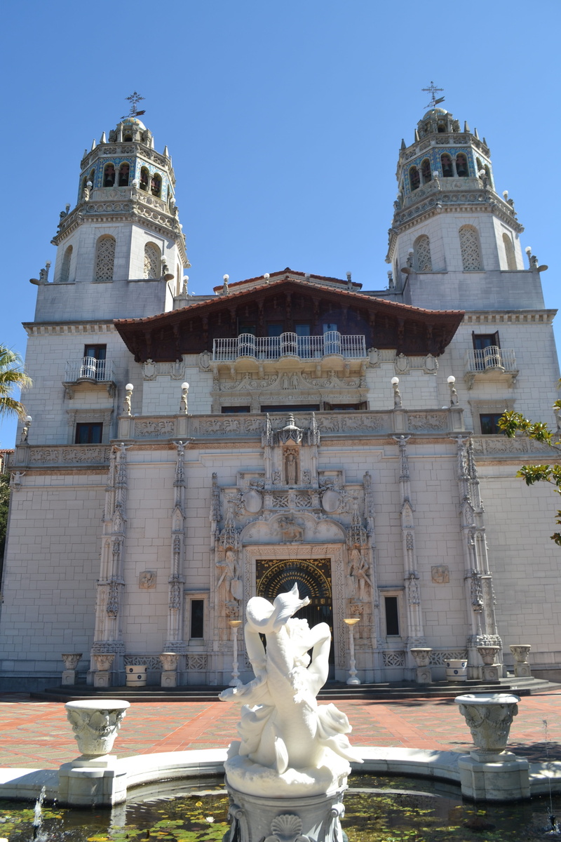 representation, religion, architecture, hearst castle, pacific, clear sky, usa, nature, art and craft, belief, san simeon, sky, sculpture, ranch, outdoors