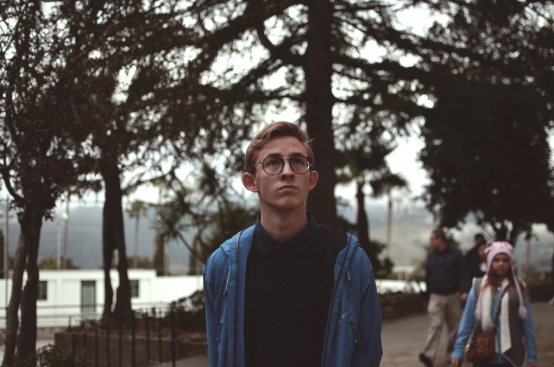 trees, united states, san simeon, hearst castle road, smiling, outdoors, portrait, 4K, plant, waist up, standing, tree, young adult, front view, real people