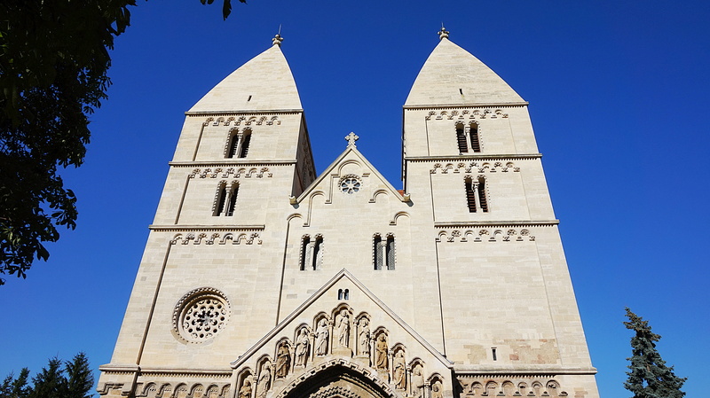 travel destinations, travel, clock face, history, spirituality, spire, built structure, st georges church, hungary, gothic style, blue, clear sky, religion