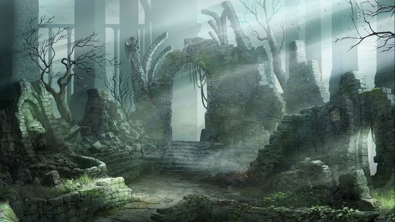 environment, 2880x1620 px, fantasy, artwork, no people, tranquility, land, Evil, history, nature, demons, beauty in nature, Souru, scenics - nature, tree