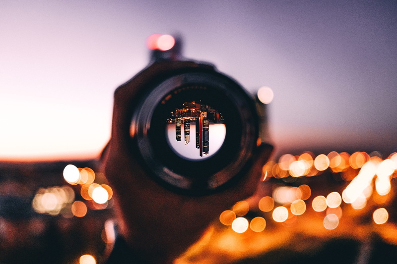 built structure, len, achitecture, building, bokeh, lighting equipment, reflection, shape, hand, night, technology, photography themes, 4K, circle, camera
