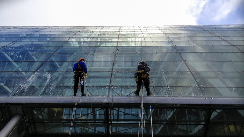 Glass, working, outdoors, office, day, achitecture, Hamburg, adult, nature, building exterior, person, real people, full length, people, sky, two, glass facade