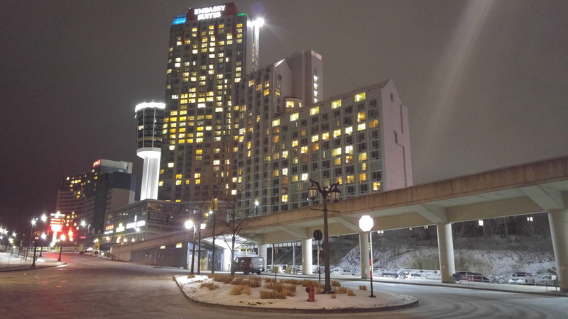 5K, office building exterior, modern, no people, lighting equipment, nature, street light, road, street, night, achitecture, sky, fallsview casino resort