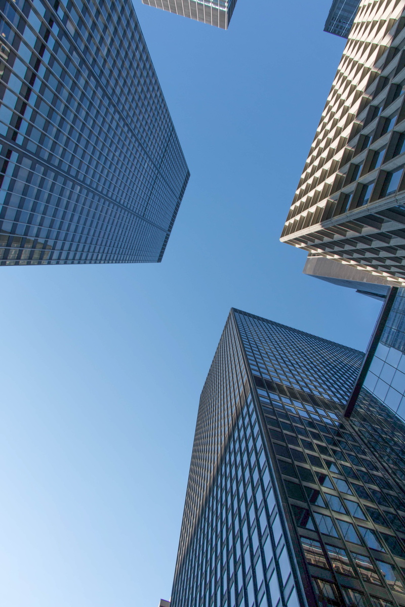 5K, nature, modern, united states, day, nyc, no people, building, financial district, tower, glass - material, tall - high, blue, new york, sky, urban
