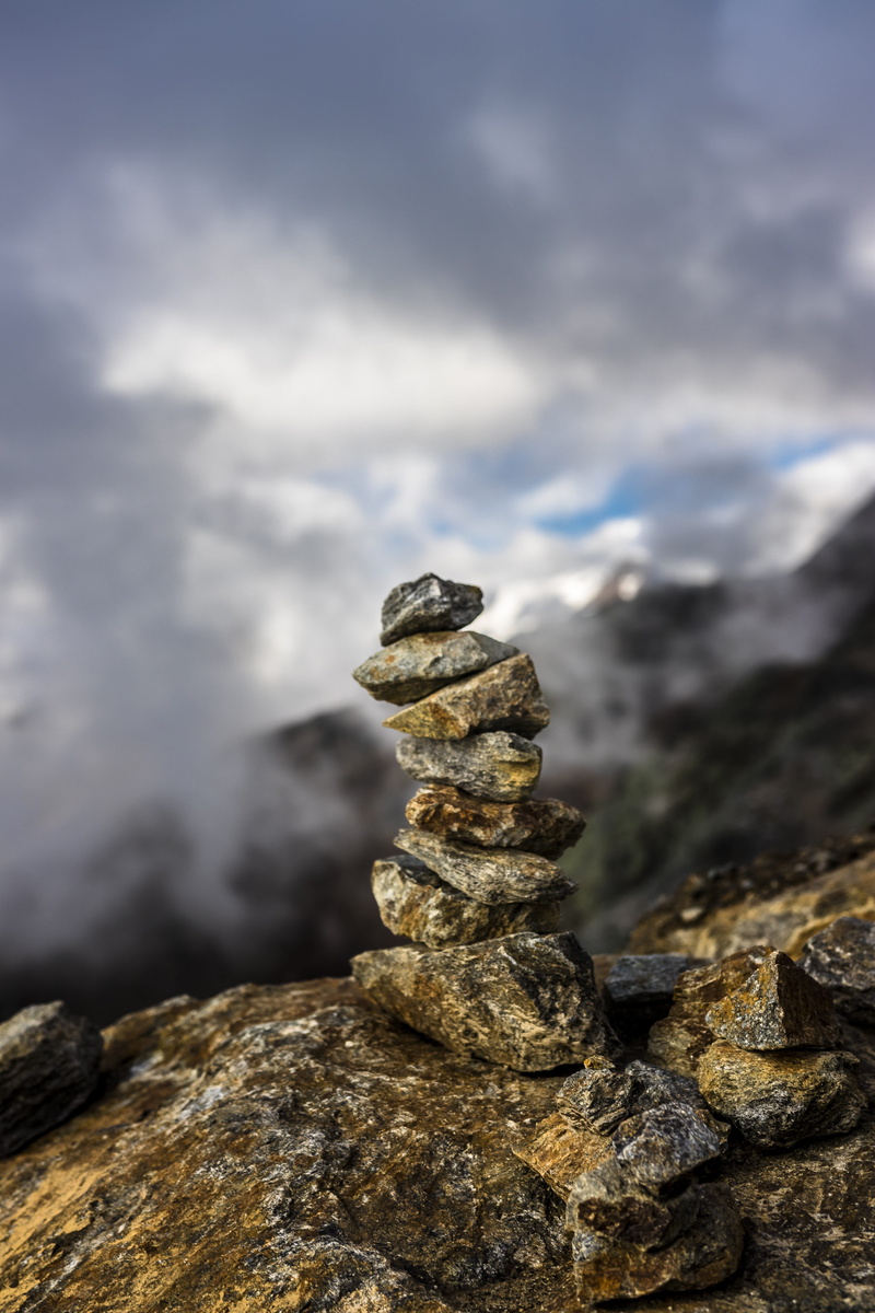 day, hike, outdoors, turret, rock - object, 5K, signpost, mountain, sky, directory, nature, stack, rock, mountains, no people, cloud - sky, boulders, landscape