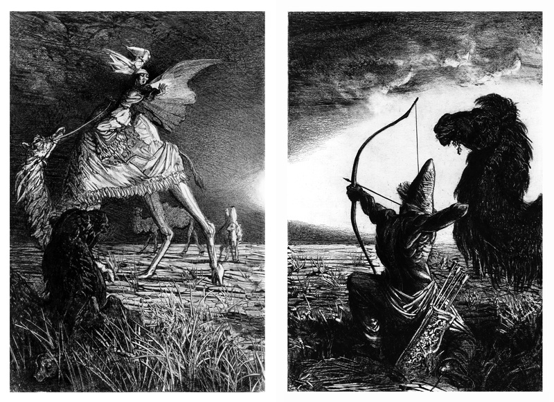 Illustrations of Aitmatov, And the day lasts more than, The death of Ana-Beyit (reversal), camel, 2K, Archer, Aibek Begalin