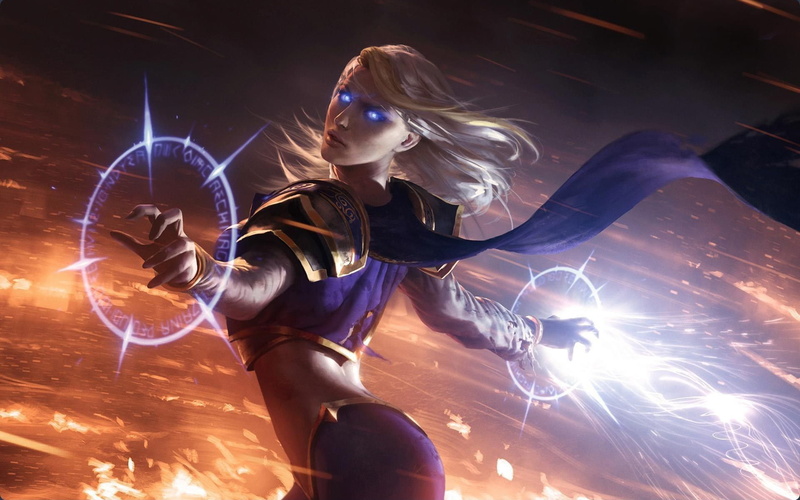 jaina, girl, wizard, eyes, 1080P, world, fantasy