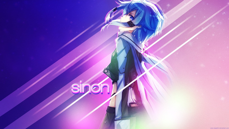 Asada Shino, Sinon (Sword Art Online), Sword Art Online, Sword Art Online II, 1080P