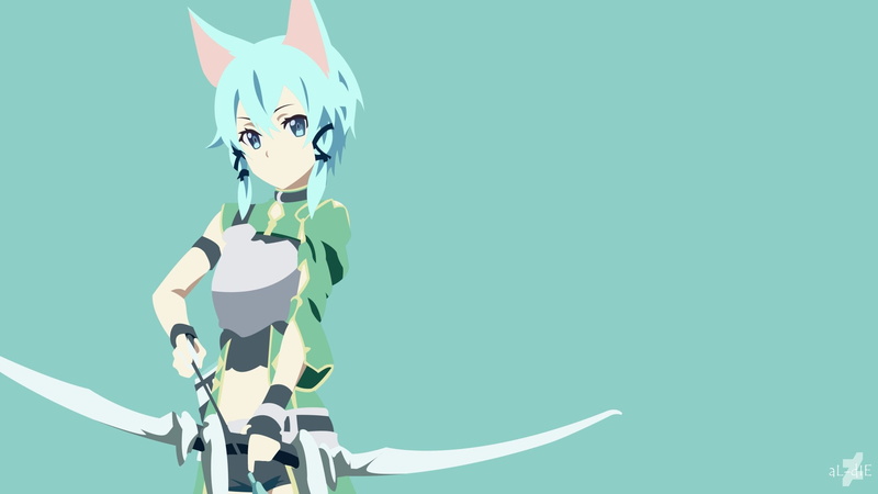 Asada Shino, Sinon (Sword Art Online), Sword Art Online, 1080P, Sword Art Online II, Minimalist