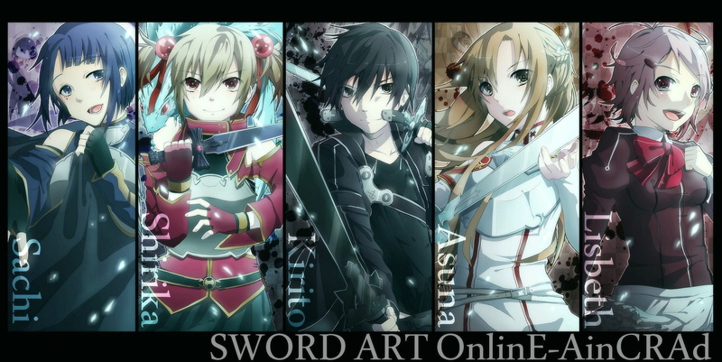Sword Art Online, Ayano Keiko, Sachi, Shinozaki Rika, Yuuki Asuna, anime, Anime Girls, Kirigaya Kazuto, 720P