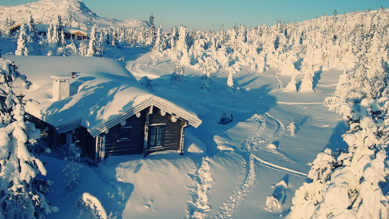trees, cold, snow, mountains, path, view, scenic, sesons, buildings, white, landscapes, architecture, places, seasons, 1080P, forests, houses, nature