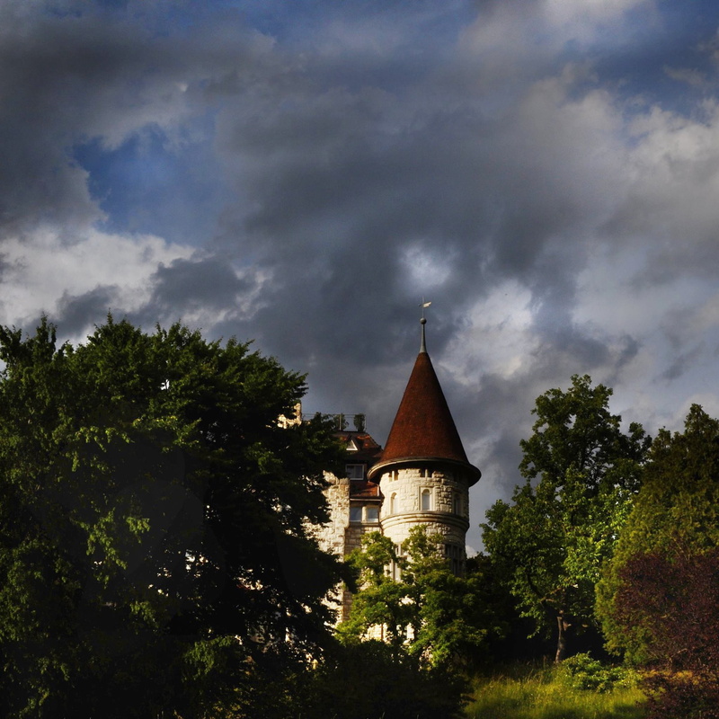 sky, the past, spirituality, famous Place, building exterior, architecture, schaffhausen, tower, belief, no people, spire, built structure, tree, outdoors