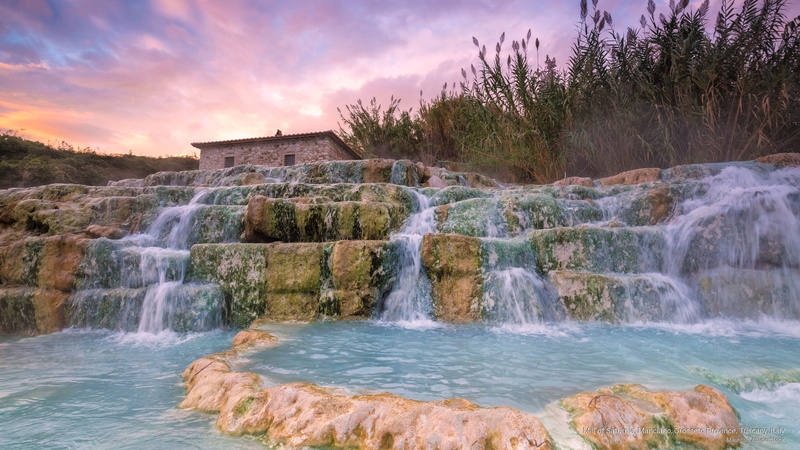 mill, province, grosseto, Waterfalls, tuscany, 2K, manciano, saturnia, italy