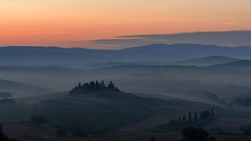 architecture, mountain, d, non-urban scene, beauty in nature, orange color, mountain range, ancient civilization, environment, scenics - nature, fog, tranquility