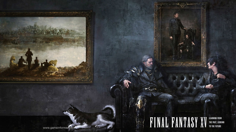 Final Fantasy XV, weapon, one animal, indoors, pets, adult, built structure, Final Fantasy, building, mammal, sitting, sculpture, domestic, gun, art and craft