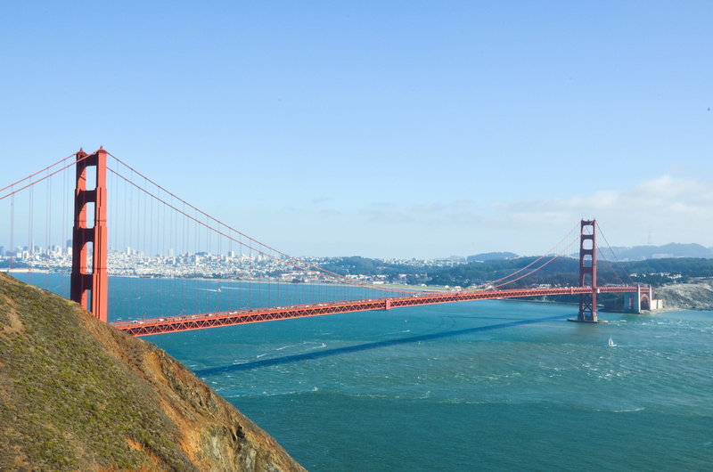 day, booked, skyline, view, nature, pacific coast, landscape, golden gate bridge, Usa, travel destinations, travel, San Francisco, engineering, viewpoint