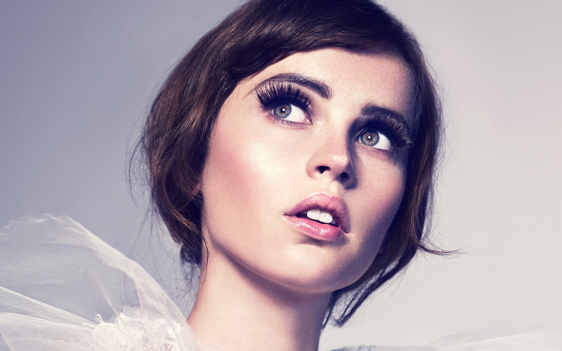 blush, pink lipstick, women, mouth open, hairstyle, actress, adult, eyeshadow, glamour, make-up, Felicity Jones, human face, human body part, headshot