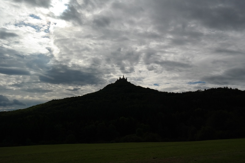 tranquil scene, scenics - nature, non-urban scene, environment, silhouette, outdoors, mountain, bisingen, hechingen, landscape, beauty in nature, zoller mountain