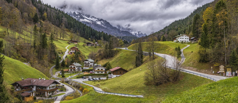 maria gern, architecture, plant, forest, mountain, grass, no people, tree, scenics - nature, hiking, nature, mountains, rest, landscape, alpine, homes