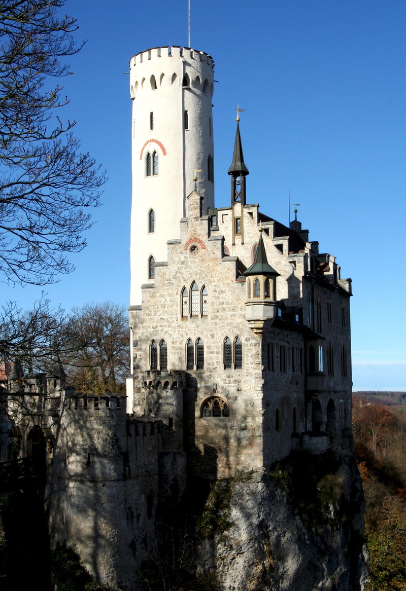 tourist attraction, germany, the past, near, no people, grey, plant, fortress, old, tower, low angle view, castle, places of interest, towers, clear sky
