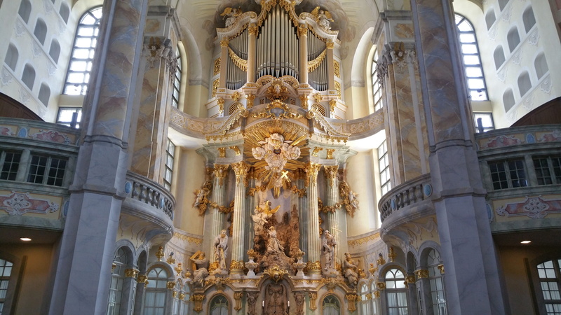dresden frauenkirche, architectural column, ceiling, altar, church, religion, architecture, the past, day, window, no people, dresden, spirituality, tourism