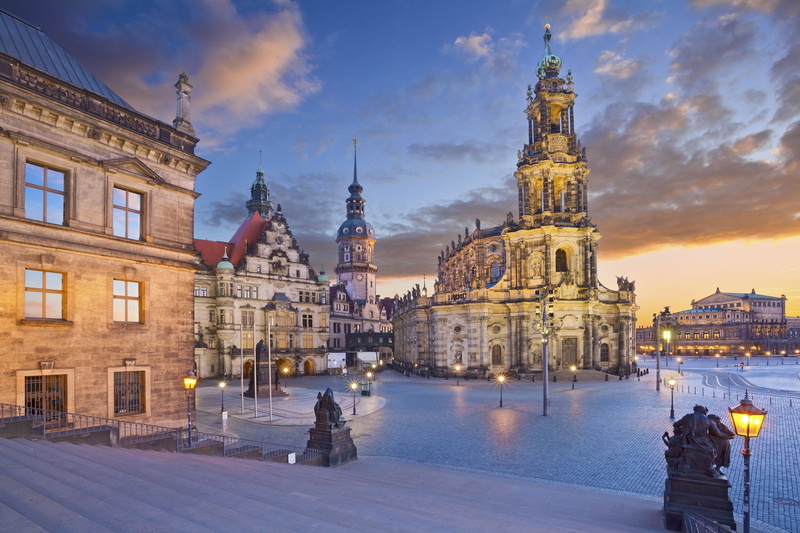 place of worship, Theater, Dresden, 1080P, Sky, history, Germany, city, Night, belief, nature, spire, illuminated, Architecture, building exterior, tower