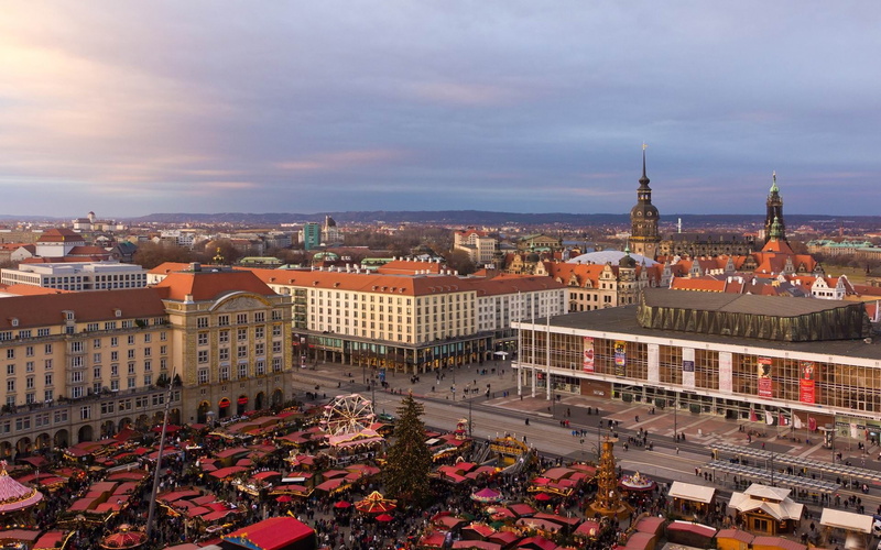 built structure, high angle view, cloud - sky, hd, 1080P, sky, crowd, building, residential district, dresden, travel destinations, nature, tourism, dusk