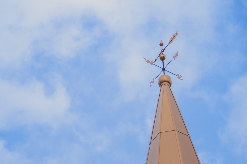 belief, spire, united states, sky, gold, place of worship, west, blue, cross, south, day, weathervane, blue sky, architecture, religion, east, weather vane