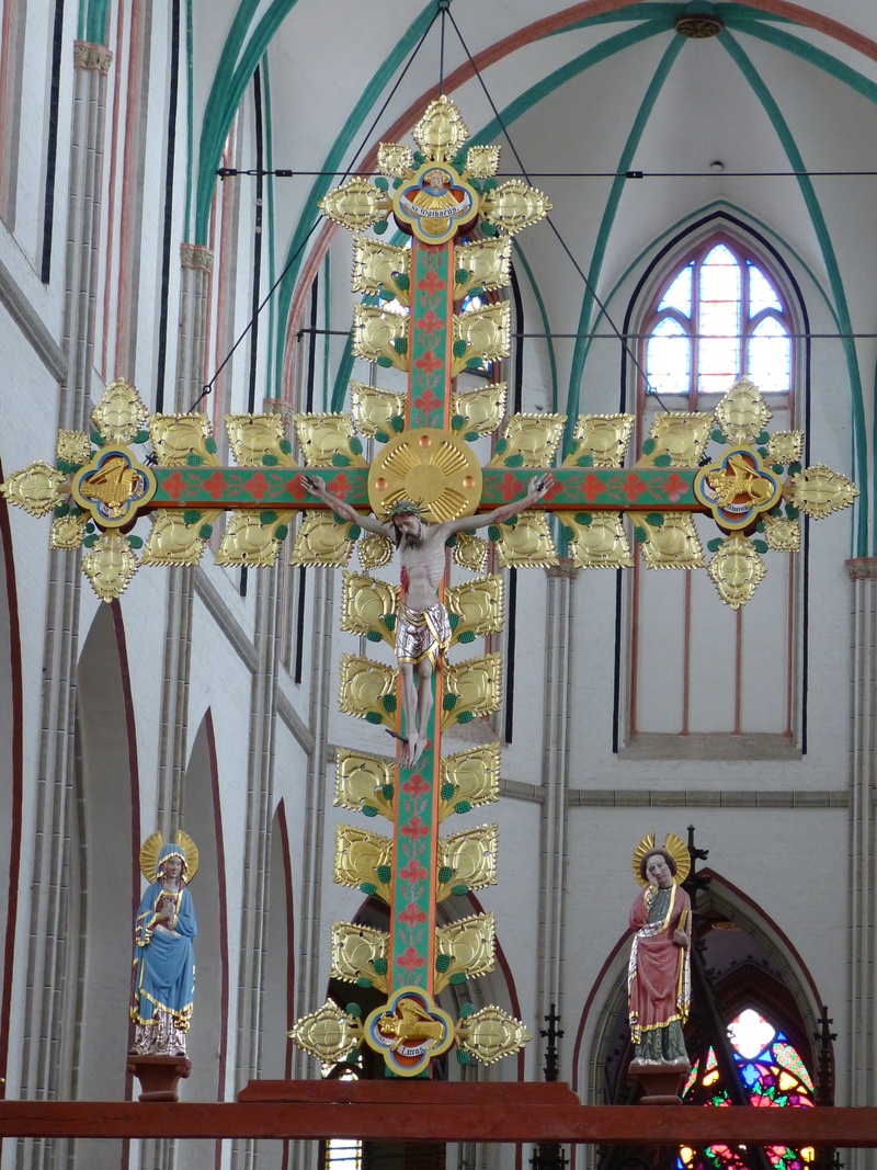 schwerin, no people, creativity, built structure, bible, good friday, spirituality, religion, building, angel, golden, mecklenburg western pomerania, window