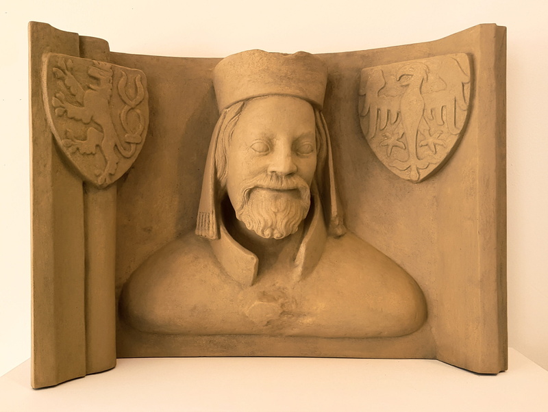 architecture, carving - craft product, triforium, gothic, charles iv, archaeology, male likeness, indoors, history, 2K, representation, statue, creativity
