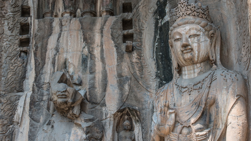religion, ancient history, travel destinations, human representation, henan, 5K, belief, china, architecture, bas relief, statue, archaeology, no people