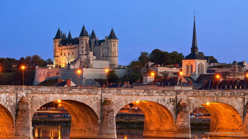 river, castle, france, 2K, loire, Architecture, saumur