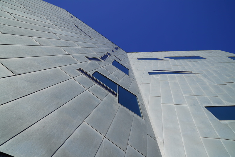building, business, metal cladding frontage, office building exterior, progressive, clear sky, directly below, built structure, city, idea, nature, day