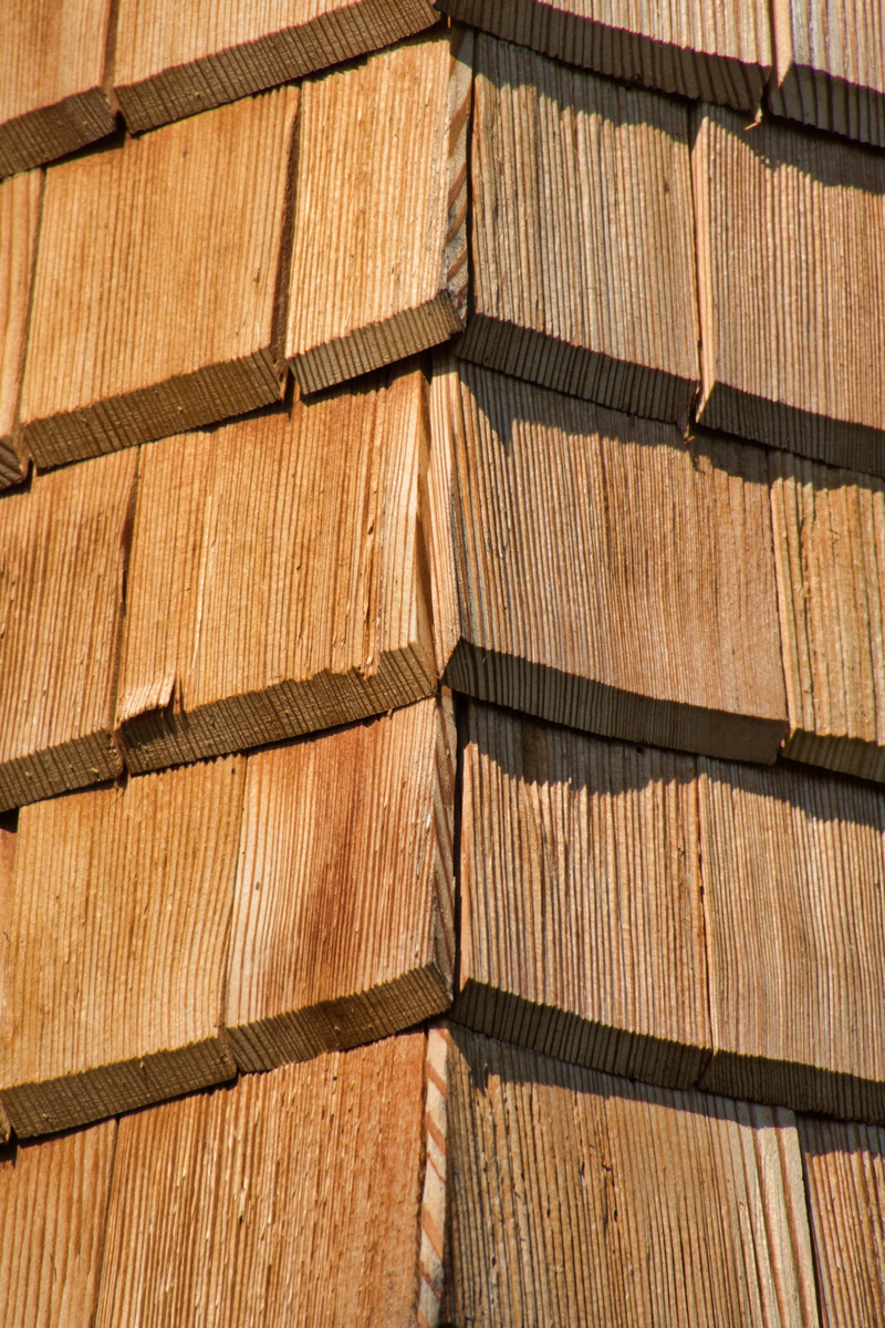 pattern, outdoors, roof, no people, day, facade cladding, backgrounds, wood shingles, brown, wood grain, shingle, large group of objects, design, built structure