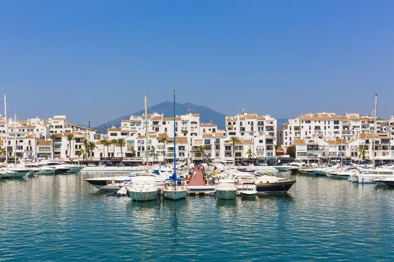 outdoors, nautical vessel, luxury, sky, nature, water, architecture, moored, mode of transportation, sailboat, transportation, spain, marbella, day, clear sky